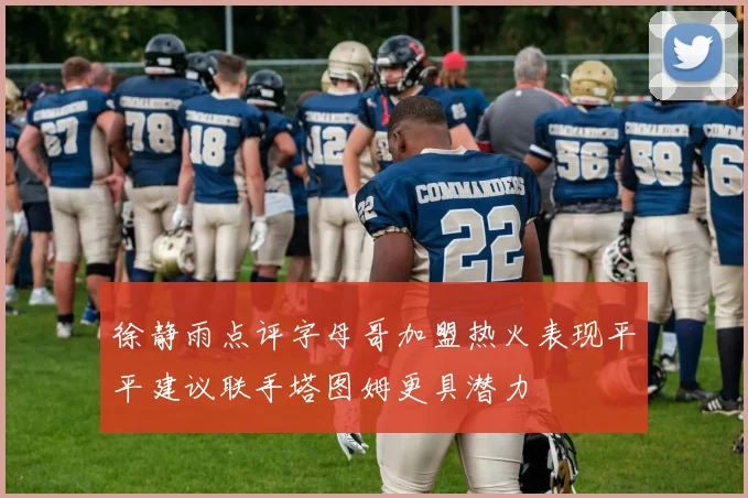 徐静雨点评字母哥加盟热火表现平平建议联手塔图姆更具潜力